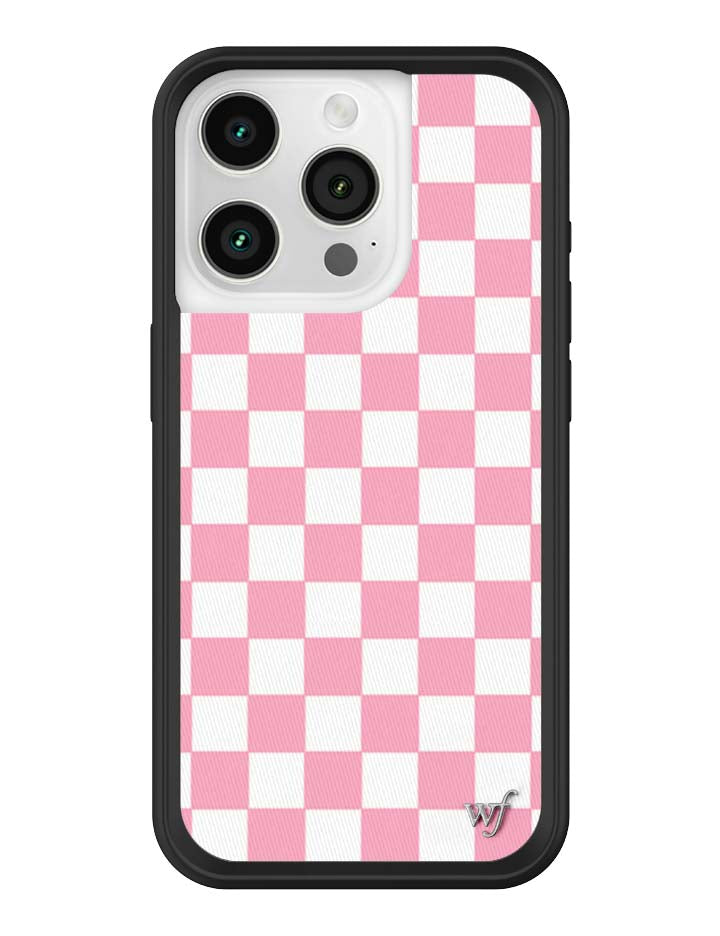 Wildflower Cases Checkers | Pink iPhone Case — in-use photo