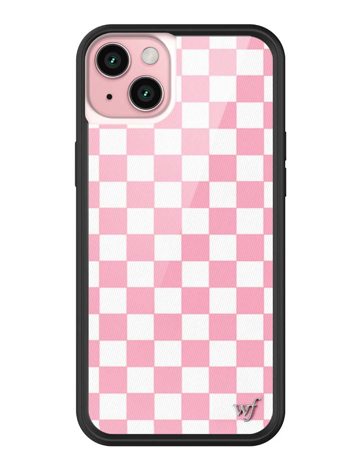 Wildflower Cases Checkers | Pink iPhone Case — back view