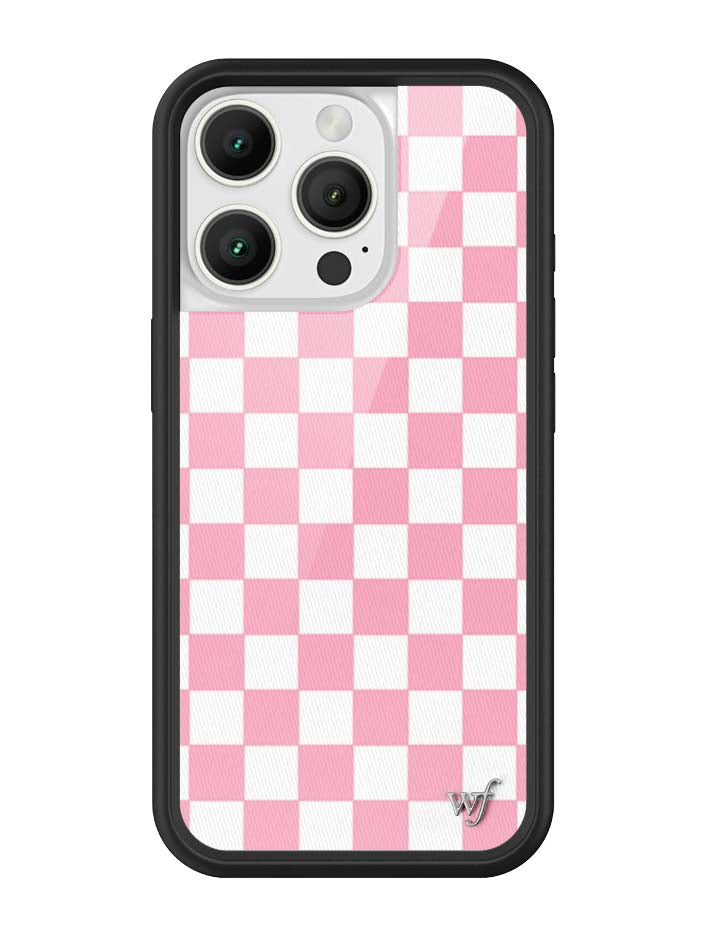 Wildflower Cases Checkers | Pink iPhone Case — product on model