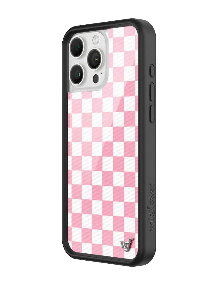 Wildflower Cases Checkers | Pink iPhone Case — comparison shot