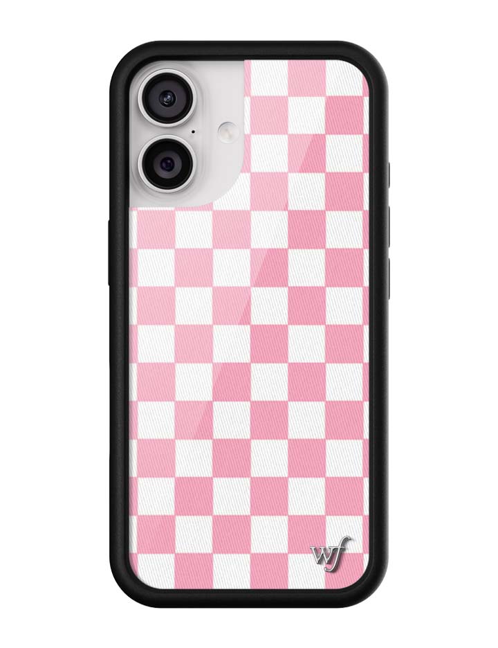 Wildflower Cases Checkers | Pink iPhone Case — in-use photo