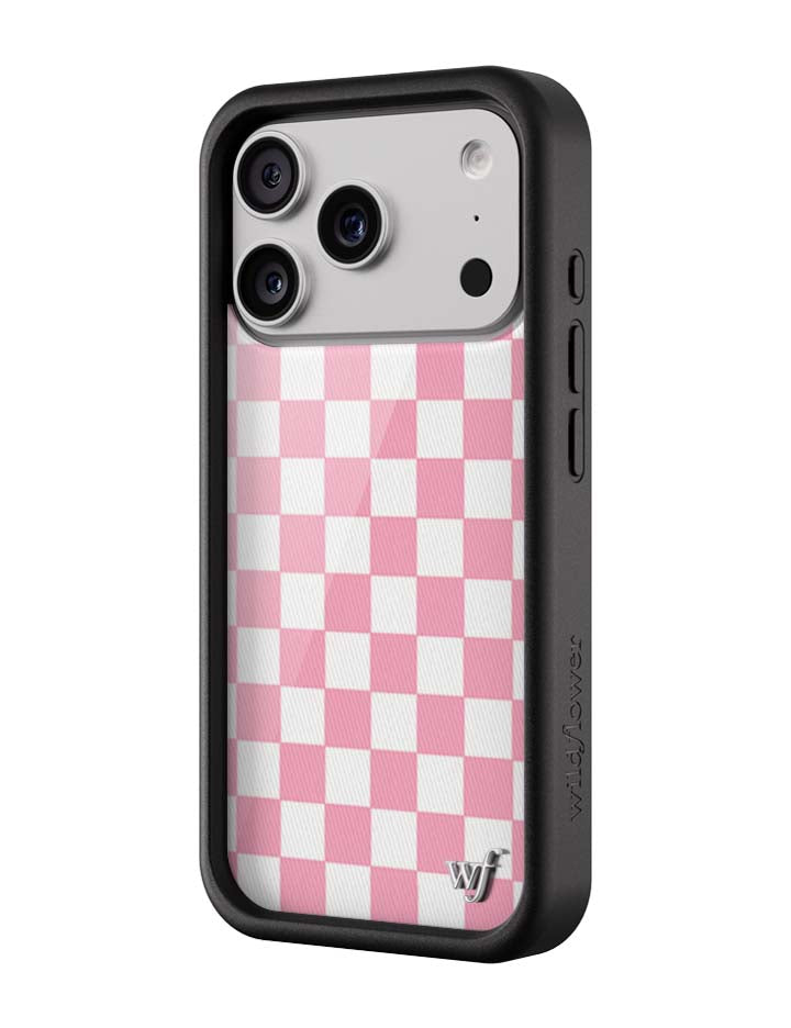 Wildflower Cases Checkers | Pink iPhone Case — back view