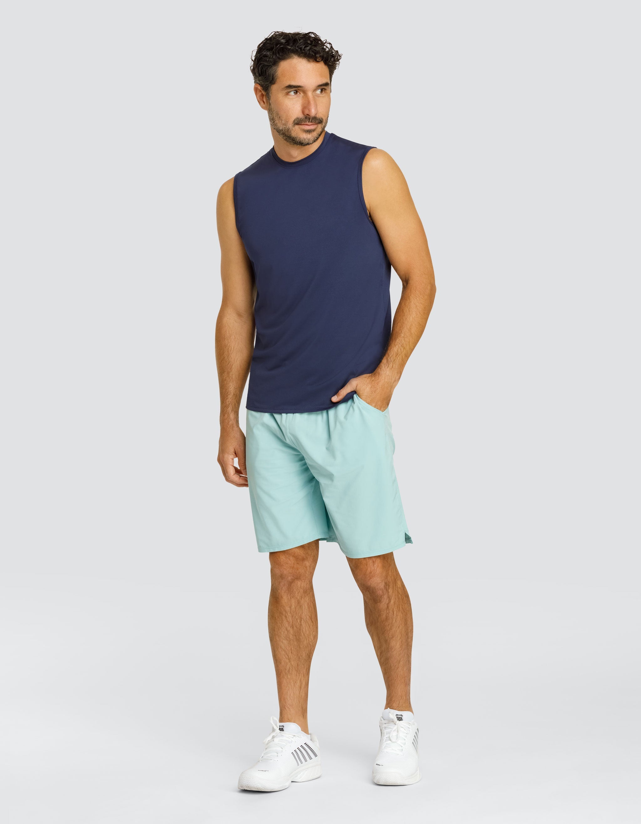 JOSH MUSCLE TANK - NAVY BLUE