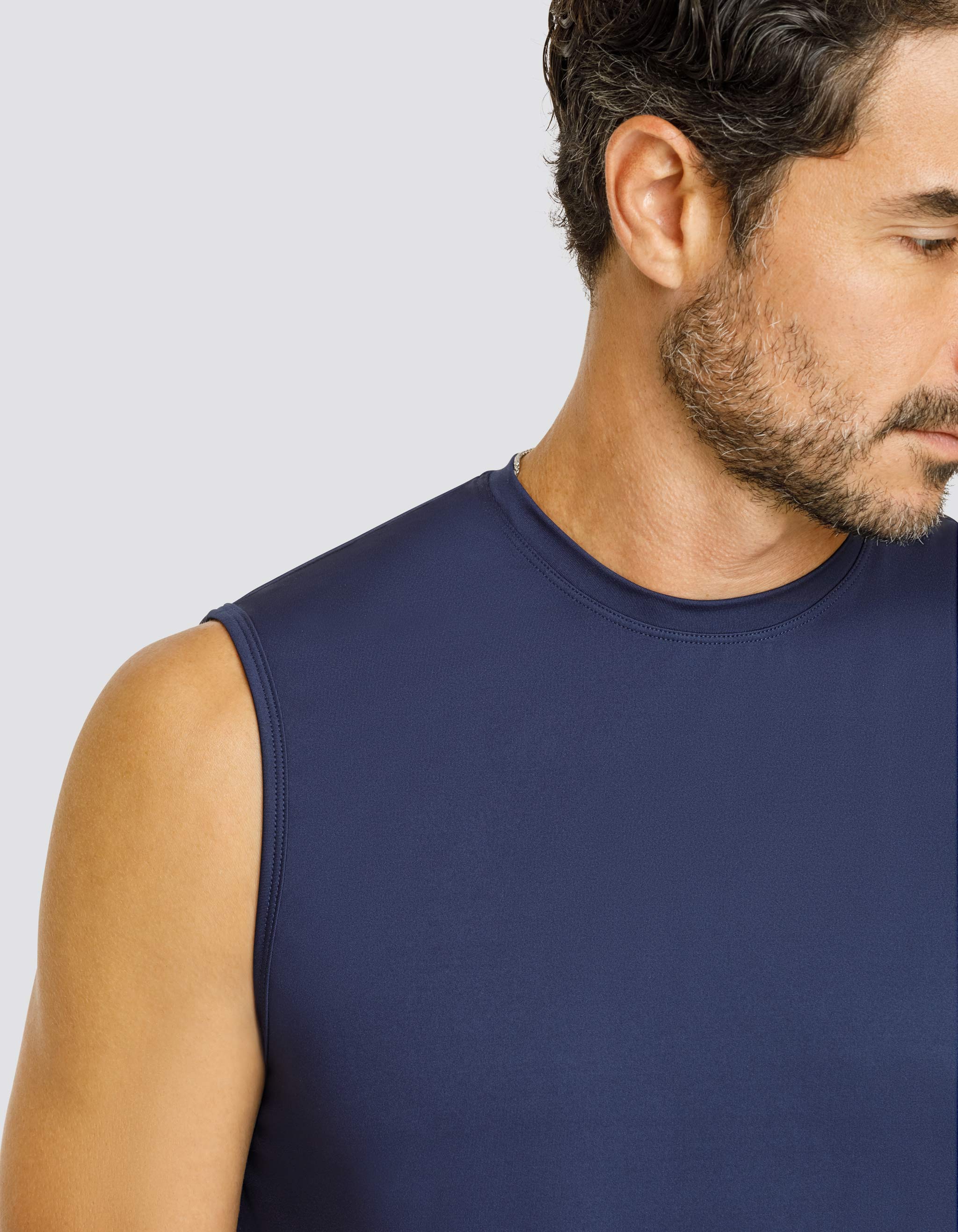 JOSH MUSCLE TANK - NAVY BLUE