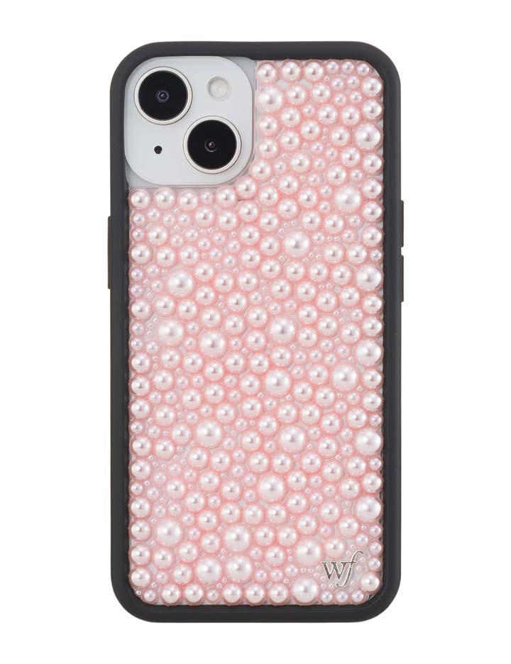 Wildflower Cases Pearl | Pink iPhone Case — flat-lay composition
