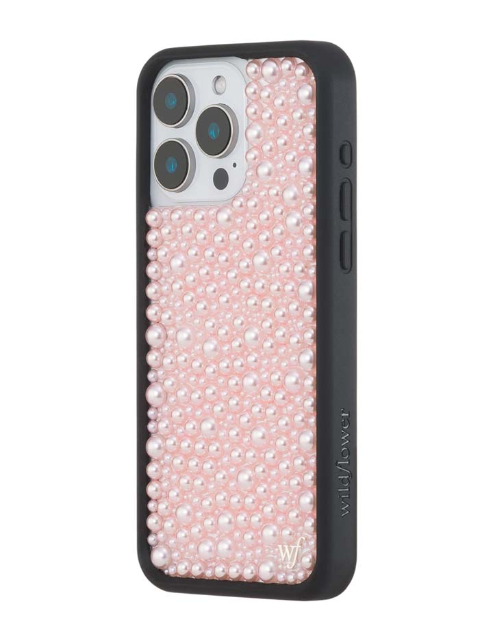 Wildflower Cases Pearl | Pink iPhone Case — side view