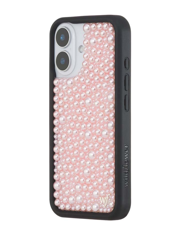 Wildflower Cases Pearl | Pink iPhone Case — detail close-up