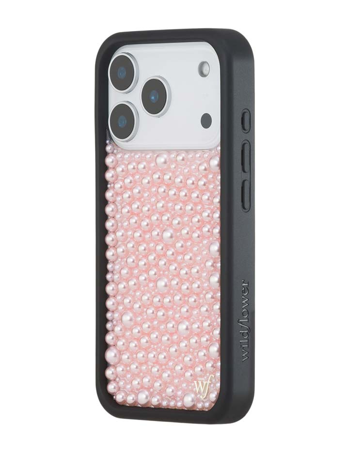 Wildflower Cases Pearl | Pink iPhone Case — back view