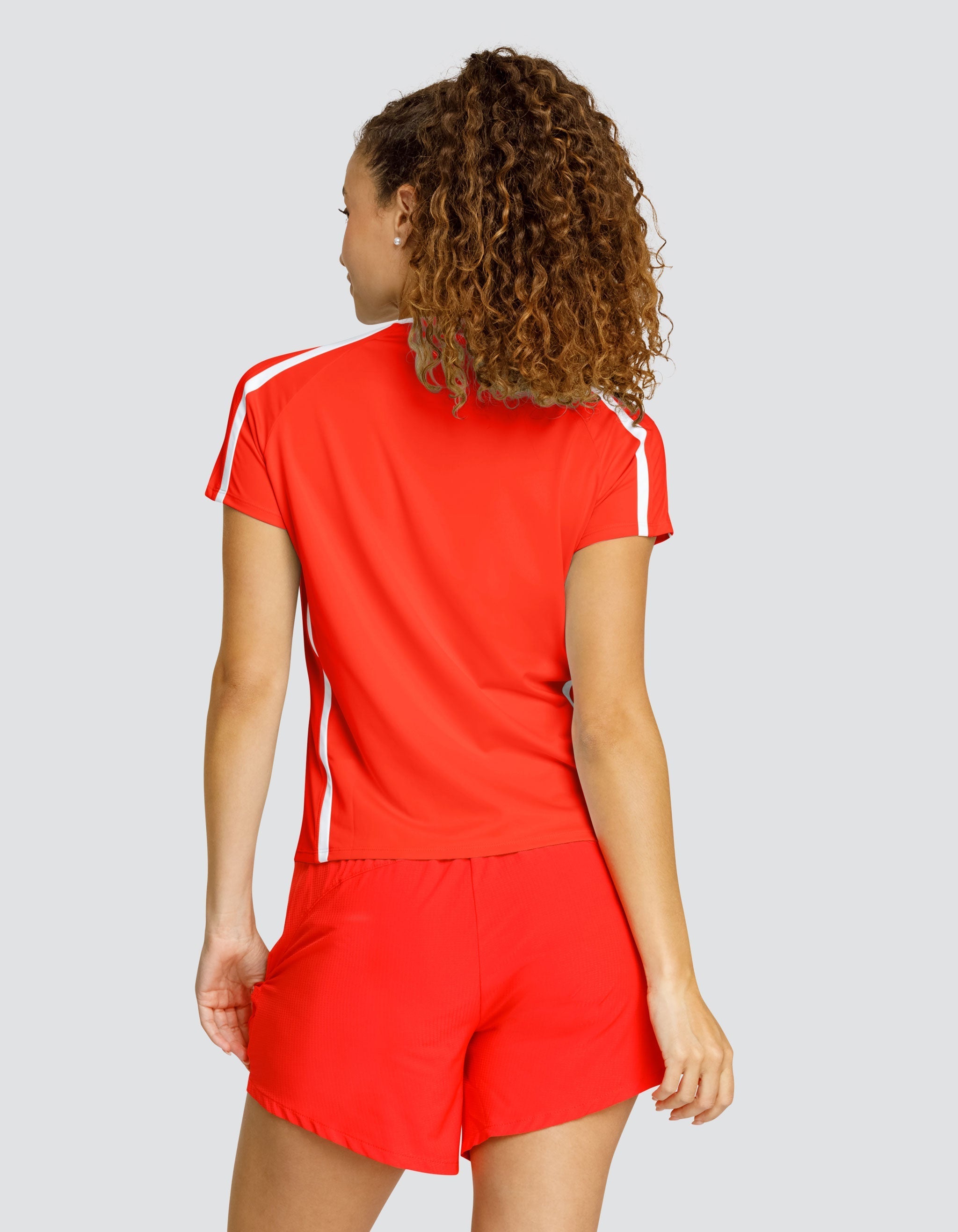 BASELINE RAGLAN SHORT SLEEVE TOP - FLAMENCO