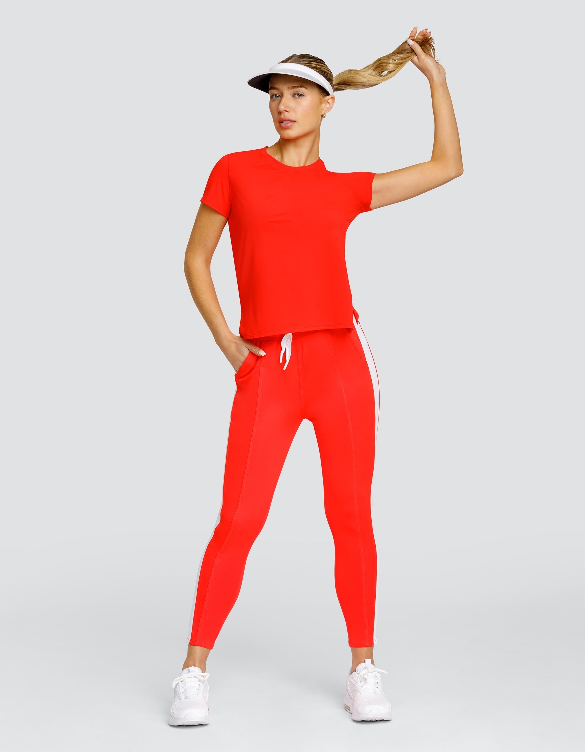 BIJOU BOXY SHORT SLEEVE TOP - FLAMENCO
