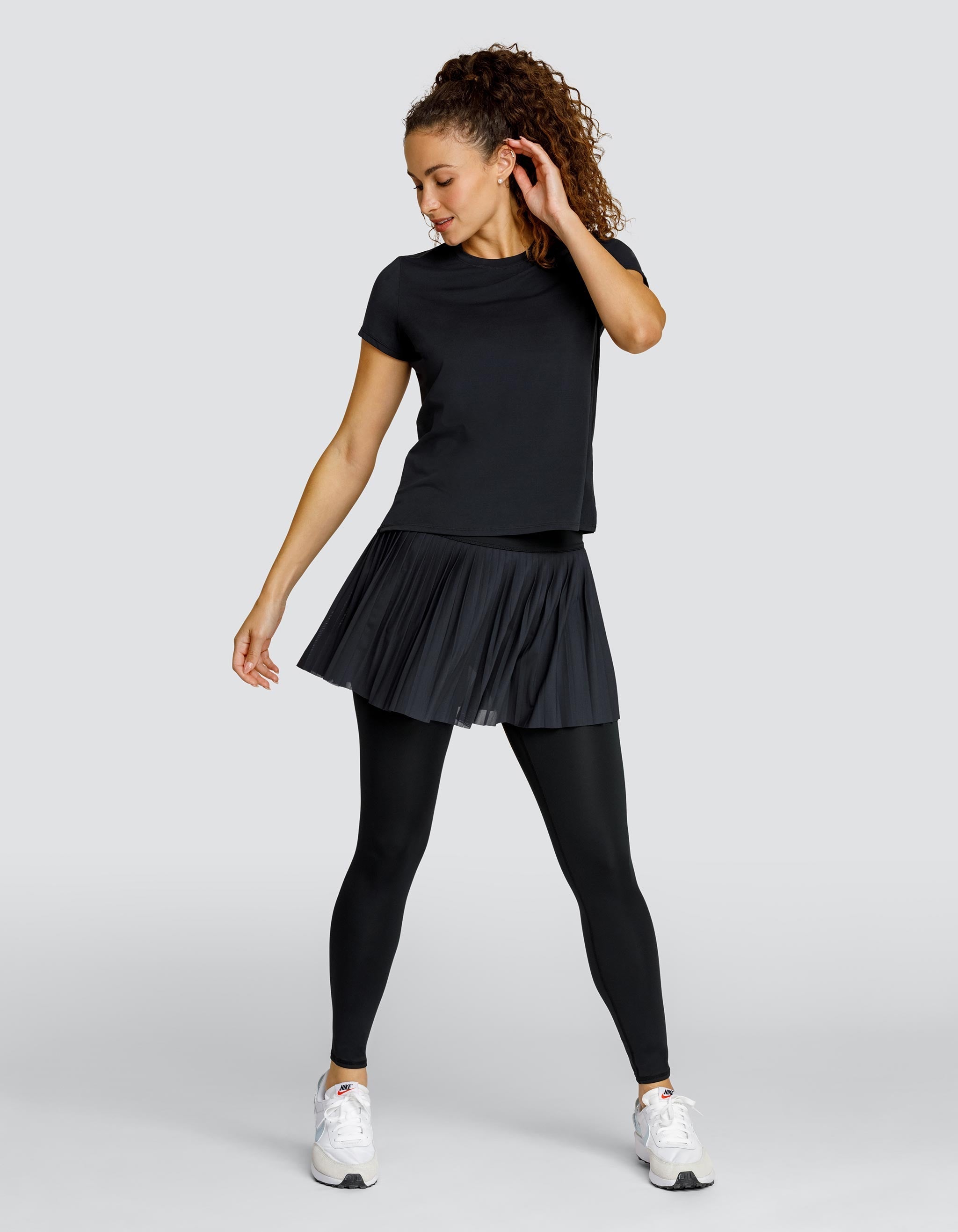 BIJOU BOXY SHORT SLEEVE TOP - ONYX BLACK