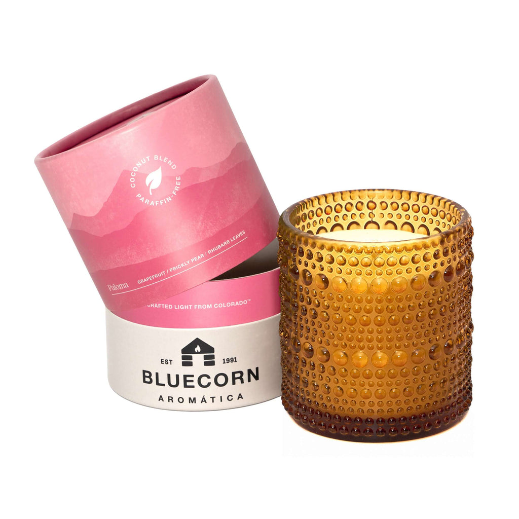 Bluecorn Candles Paloma Scented Candle - Aromática — branding close-up
