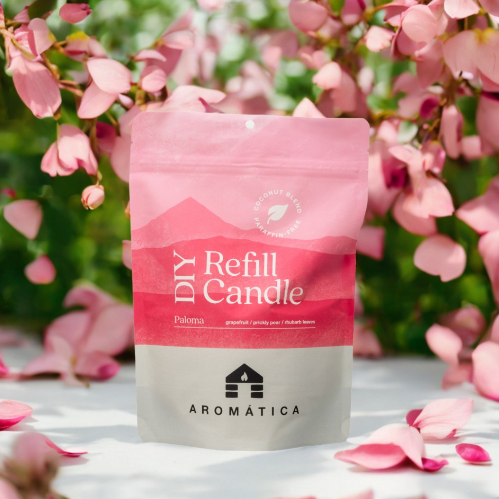 Bluecorn Candles Aromática Scented Candle Refill Kit — detail and construction