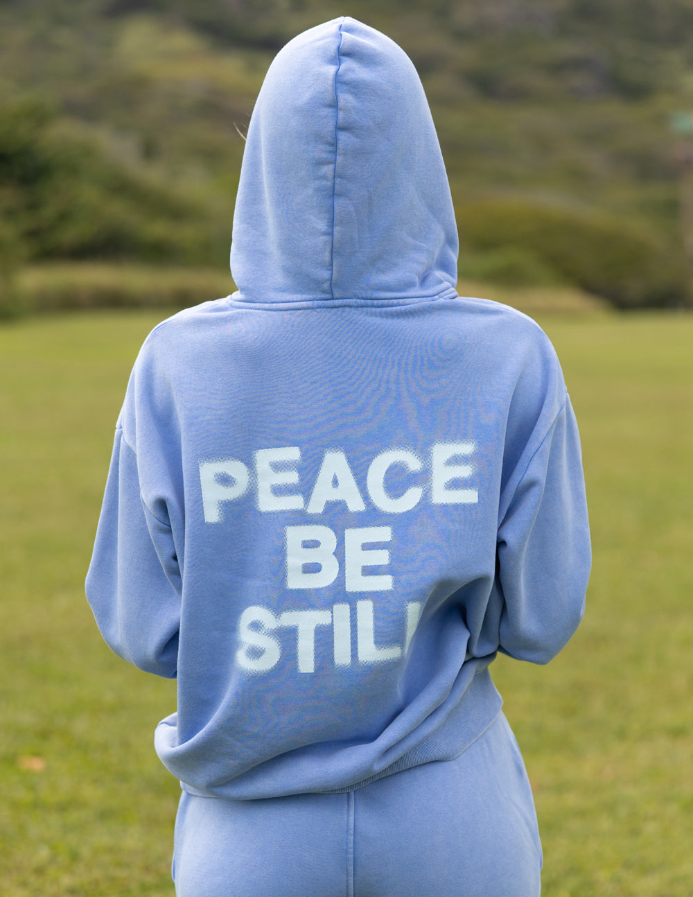 Elevated Faith Peace Be Still Unisex Hoodie — back view