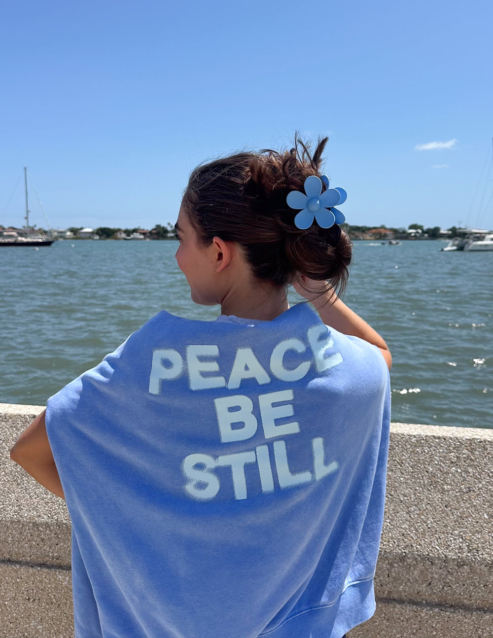 Elevated Faith Peace Be Still Unisex Hoodie — fabric or material detail