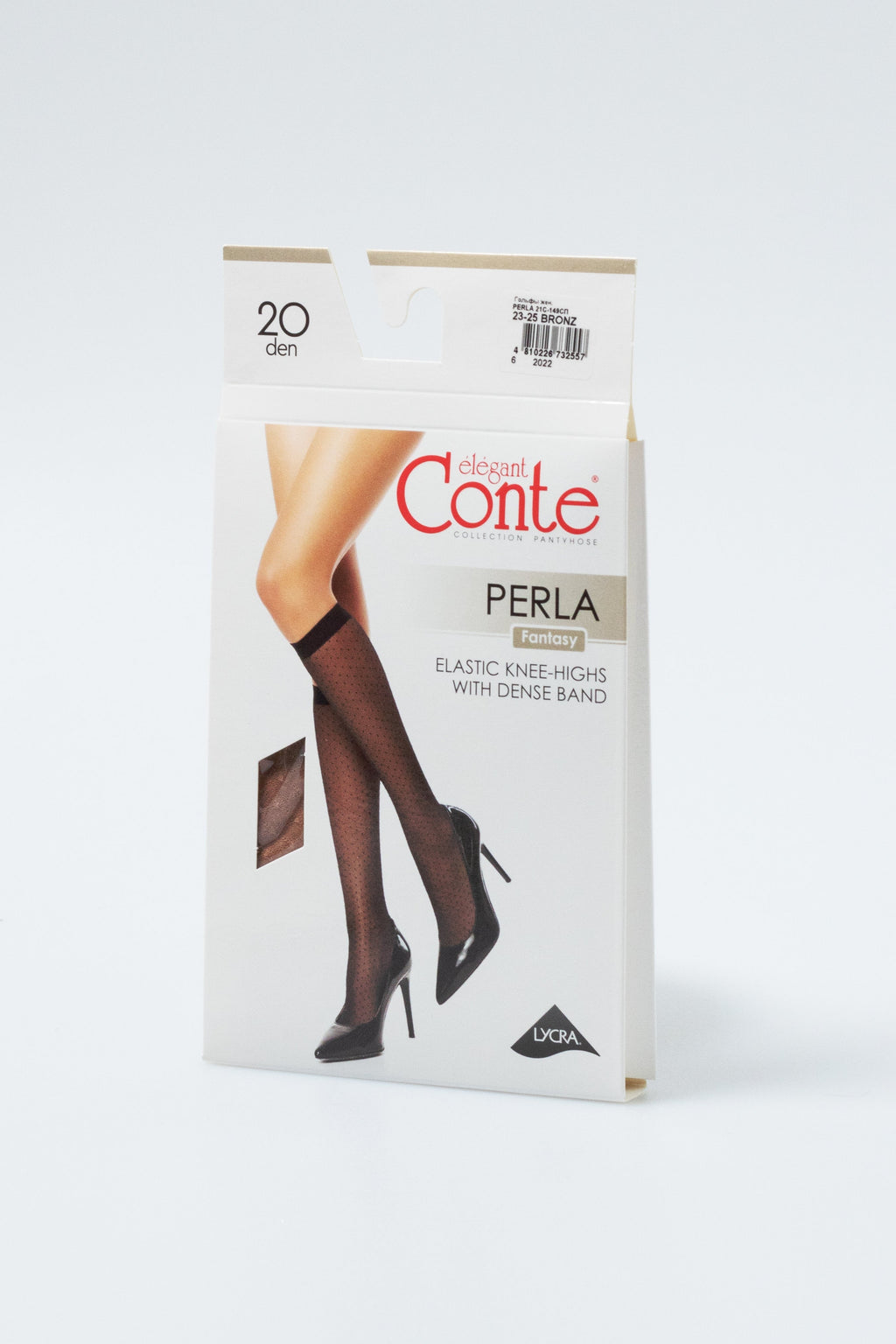 TheRanok.com Fantasy Knee Highs Conte Perla - Geometric Dot Pattern — packaging