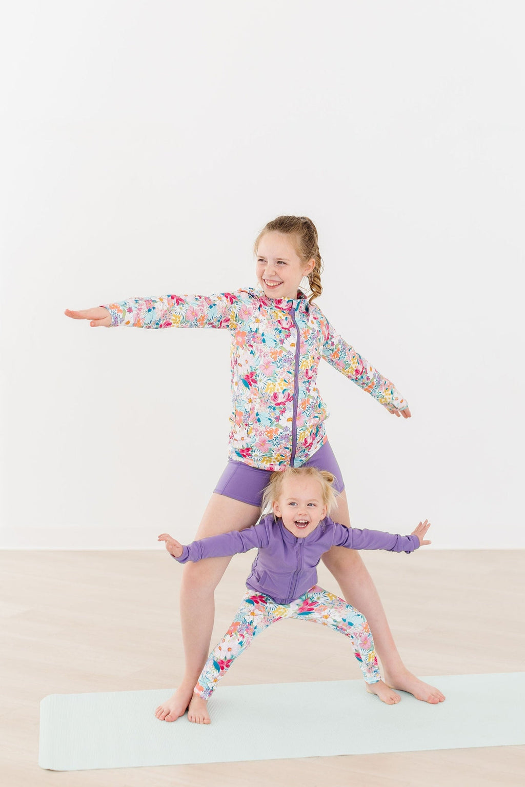 Mila & Rose ® SALE Playful Purple Full-Zip Ruffle Active Jacket — detail close-up