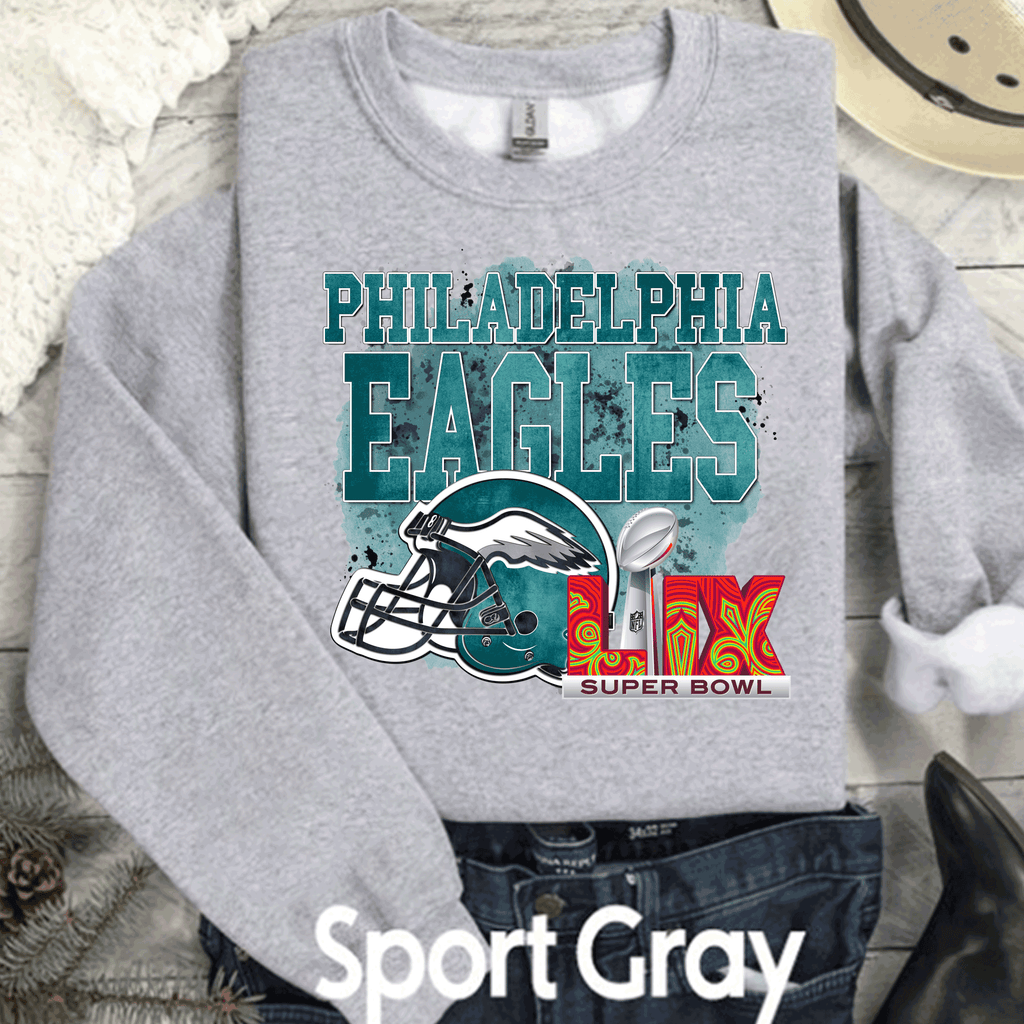 A Blessed Texas Mess Boutique Super Bowl Philadelphia Football Sweatshirt, Philly T-shirt, Trending Eagles… — main product shot