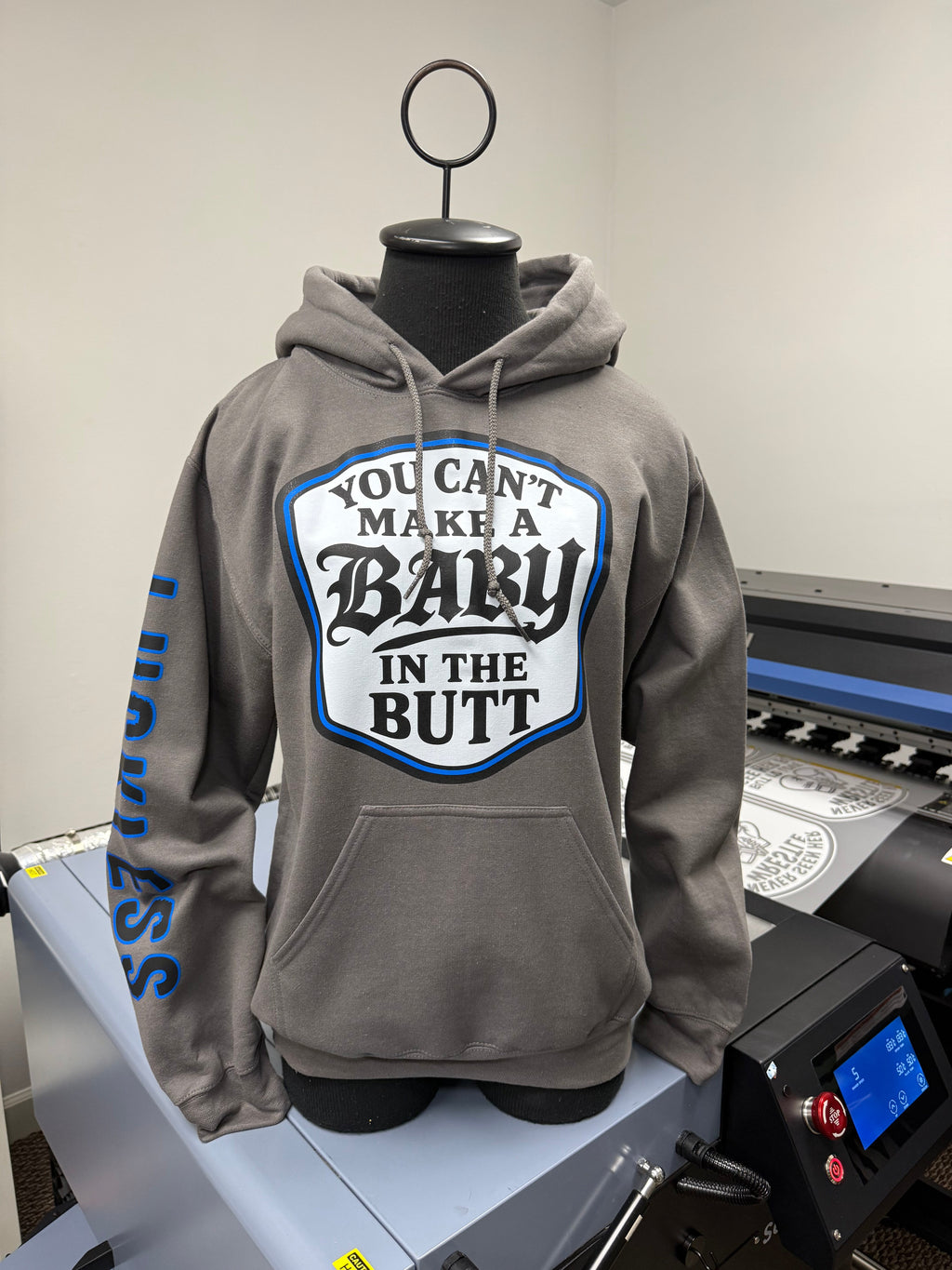 Luckless Outfitters You Cant Make A Baby In The Butt Hoodie — lifestyle context