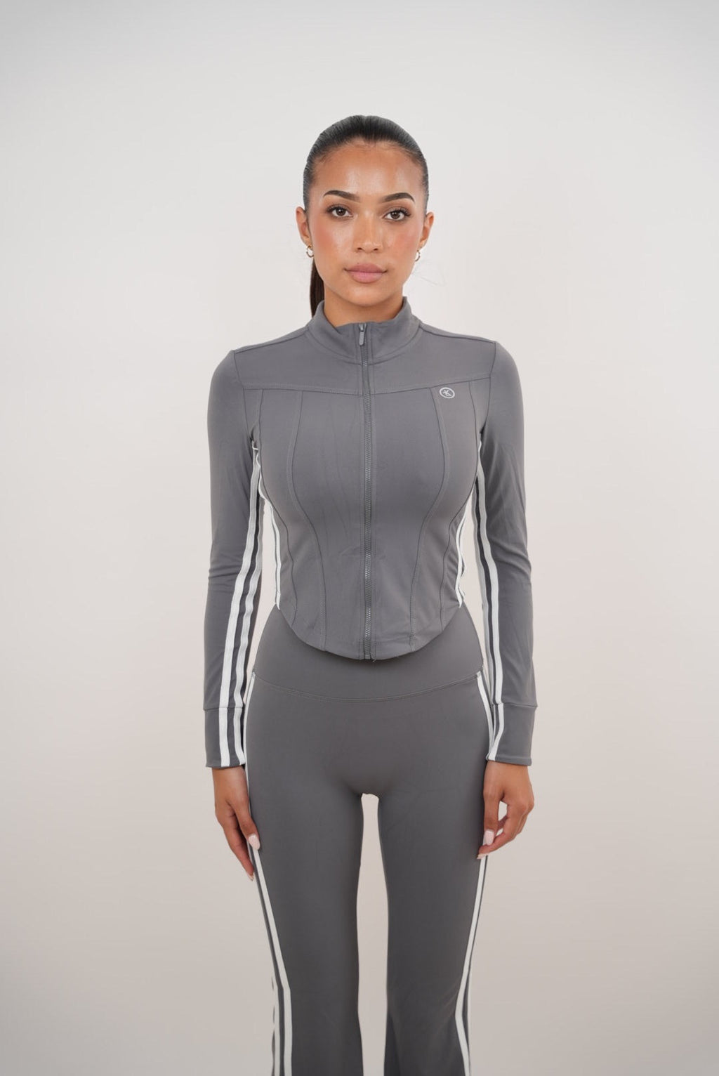 KIMITH BRAND I Am Motivated Gray Jacket — main product shot