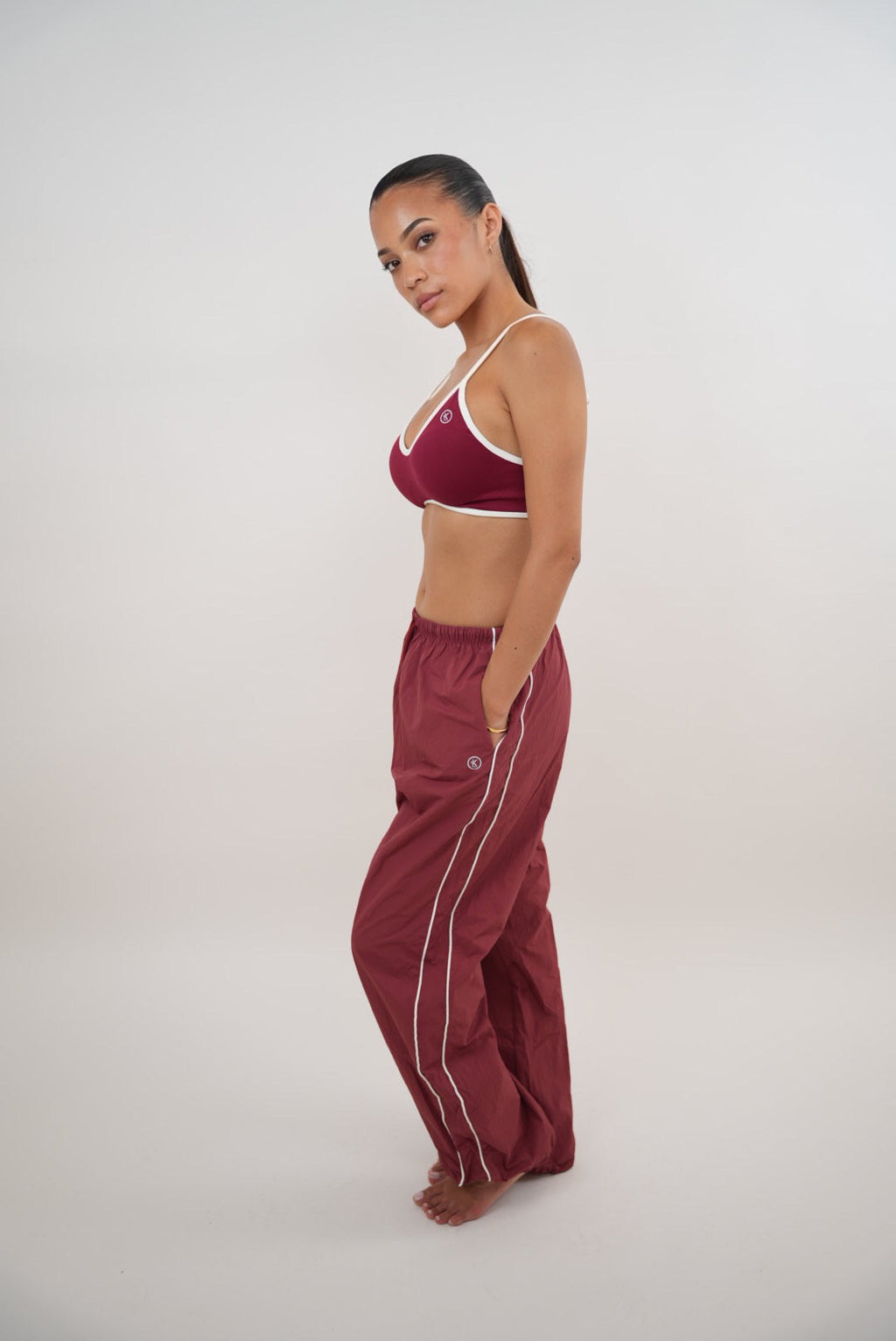 KIMITH BRAND I Accept Change with Grace Red Versatile Relaxed Fit Pant — lifestyle context
