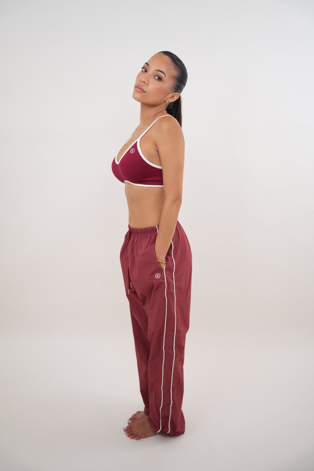 KIMITH BRAND I Accept Change with Grace Red Versatile Relaxed Fit Pant — side view