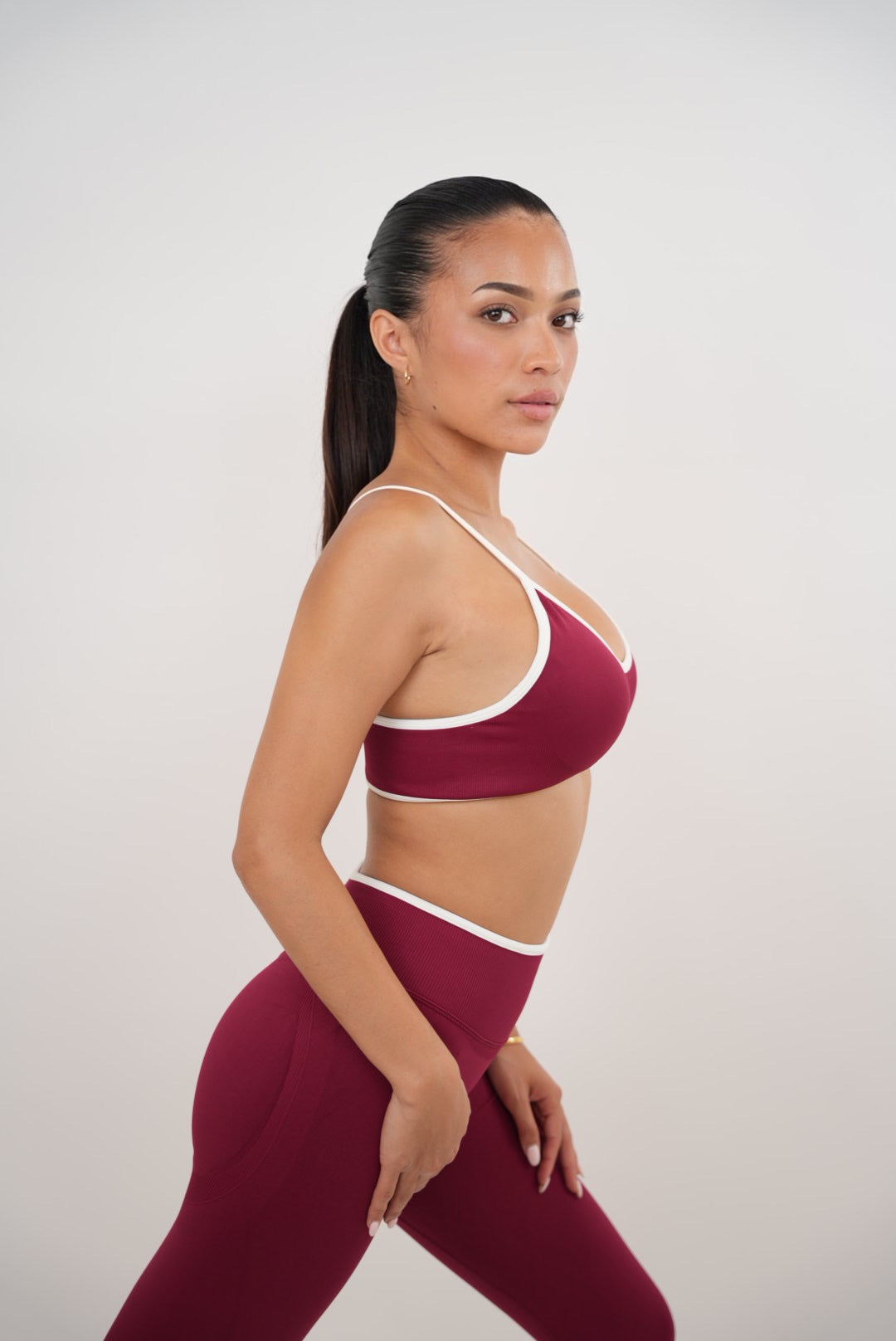 KIMITH BRAND Passion is Power Red Sports Bra — lifestyle context