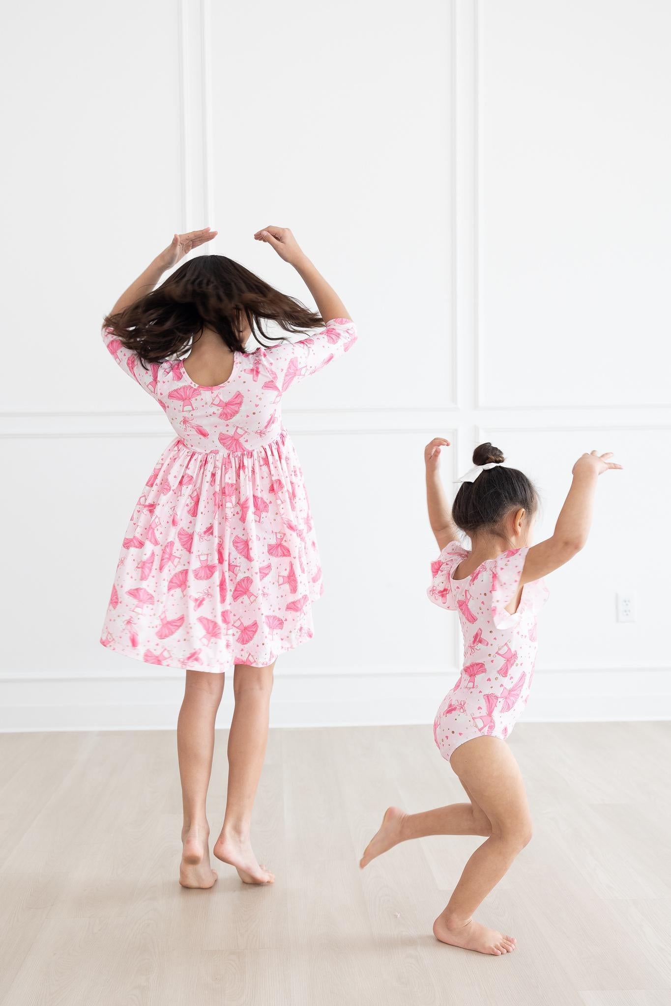 Mila & Rose ® Pirouette 3/4 Sleeve Pocket Twirl Dress — side view