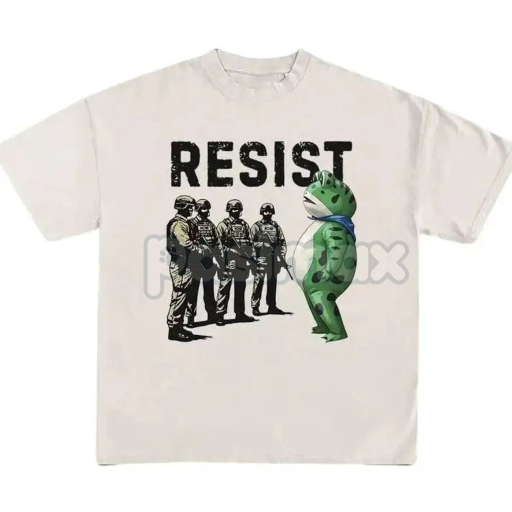 Pasimax Portland Frog "Resist Fascism" T-Shirt - Anti-Fascism Activism Graphic Tee, Unisex Political Statement Shirt — main p