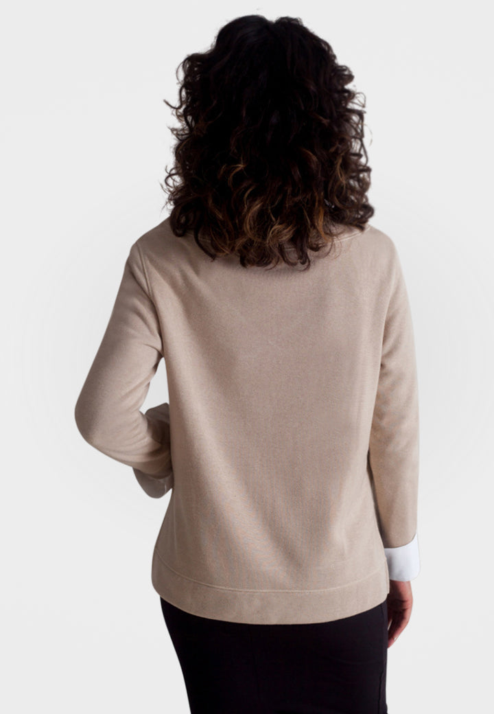 Buki Power Vee 'Sweater' Sweatshirt - Camel — back view