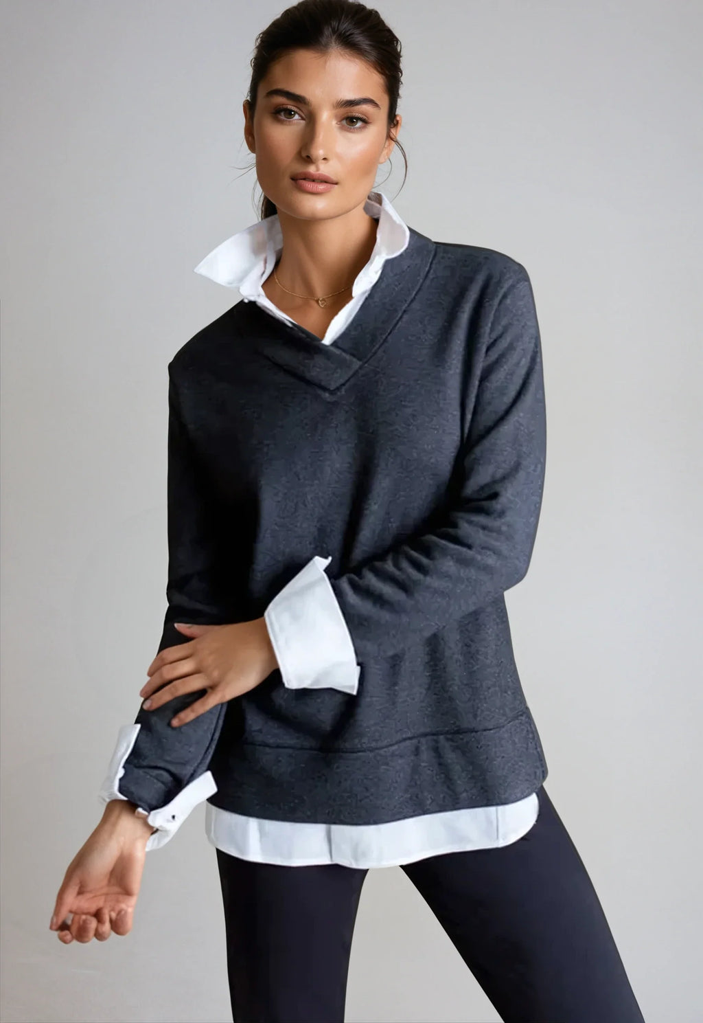 Buki Power Vee 'Sweater' Sweatshirt - Camel — alternative angle