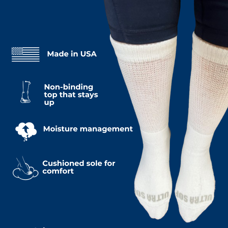 DSC Women's Ultra-Soft Upper Calf Diabetic Socks (4 Pair) — feature highlight