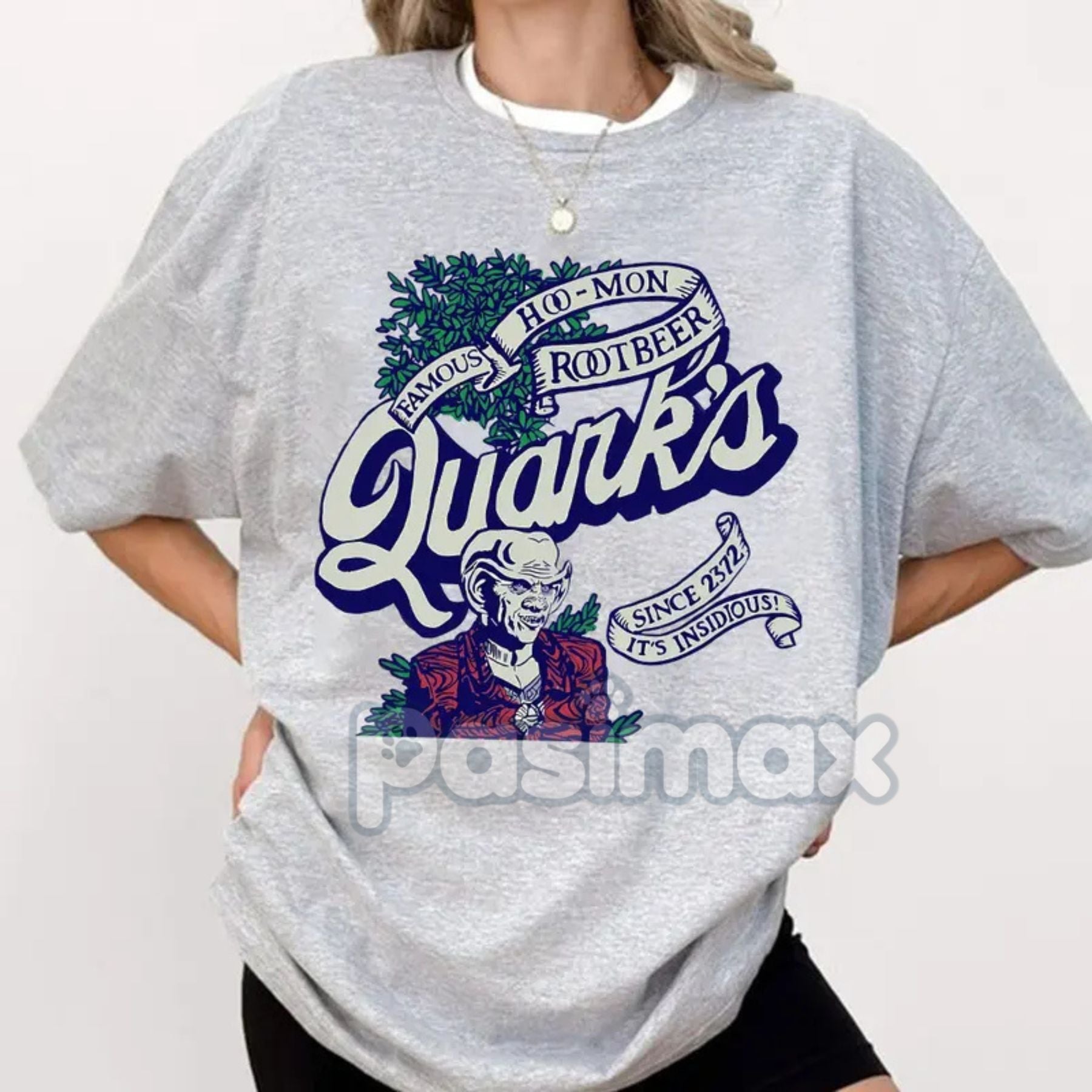 Pasimax Quark's Root Beer T-Shirt - Star Trek Deep Space Nine Insidious Tee, Retro Sci-Fi Fan Apparel — main product shot