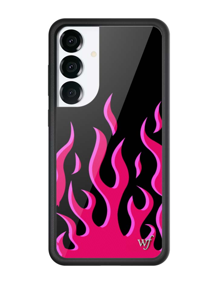 Wildflower Cases Flames | Black & Red Samsung Galaxy Case — back view