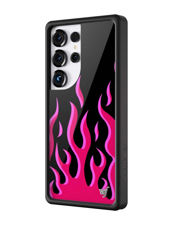 Wildflower Cases Flames | Black & Red Samsung Galaxy Case — detail close-up