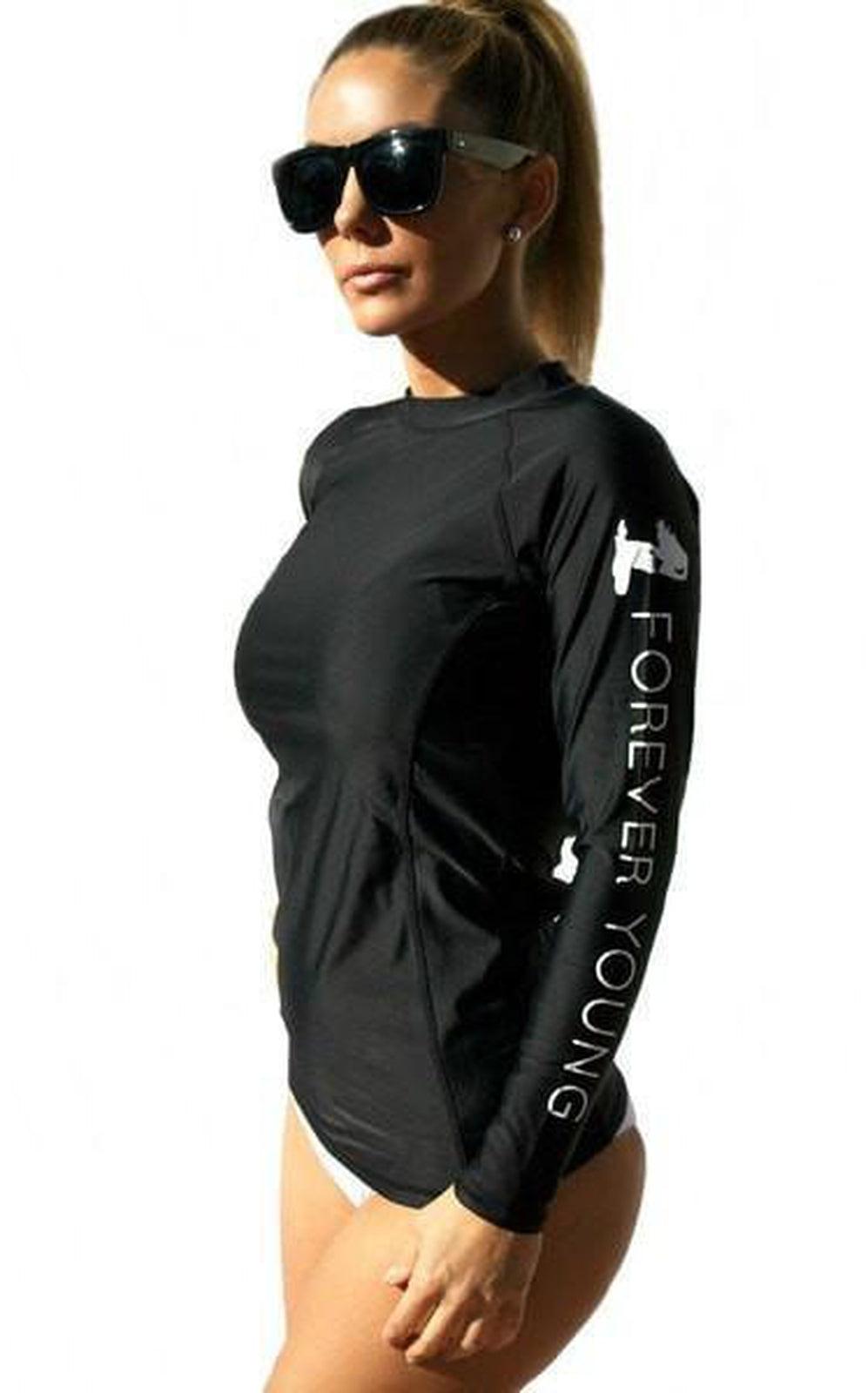Forever Young Swimwear Forever Young Swimwear Rash Guard w/ Forever Young Logo — surf apparel category context