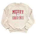 Pasimax Retro Merry Christmas Santa Sweatshirt | Vintage Holiday Crewneck Jumper | Nostalgic Graphic Top — main product shot