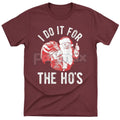 Pasimax Retro Santa "I Do It for The Ho's" T-Shirt - Vintage Naughty Christmas Slogan Tee, Men's Anti-Holiday Party Humor, Un