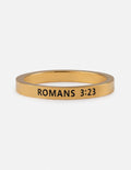 Elevated Faith Romans 3:23 Ring — main product shot