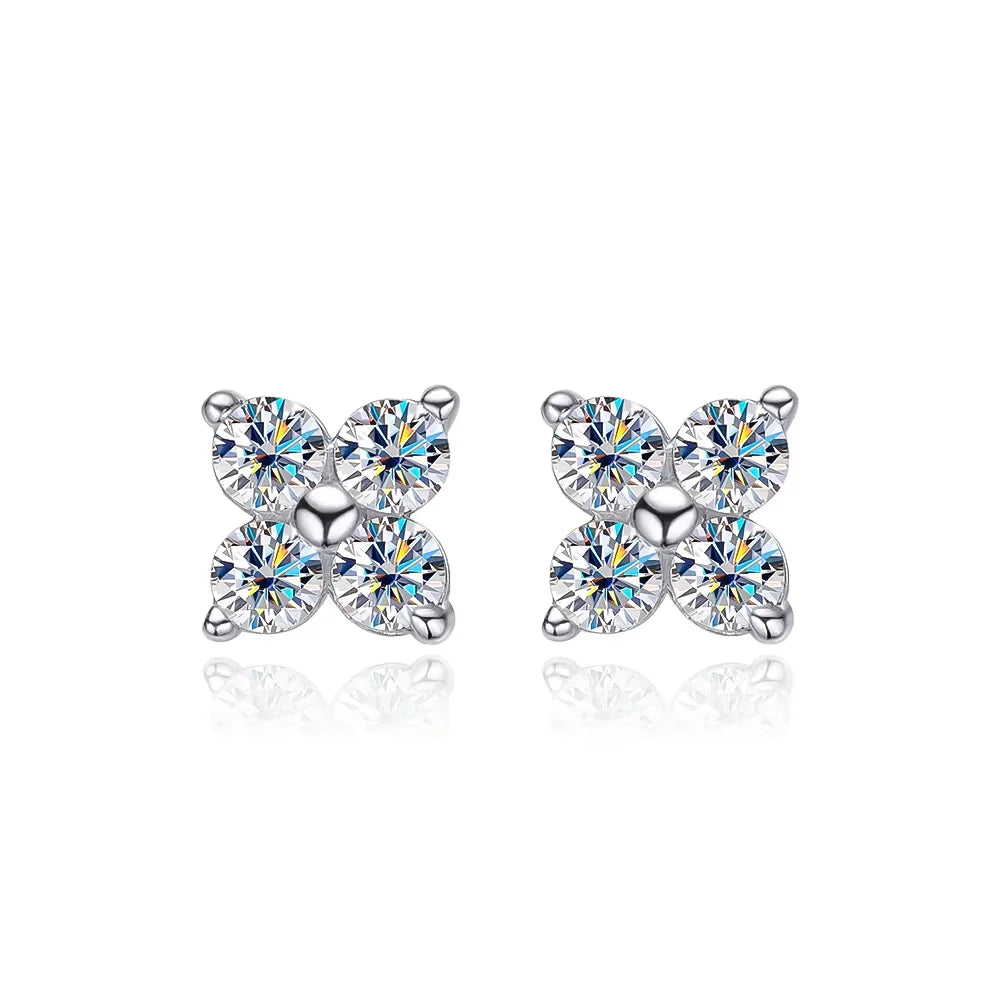 SORI STYLE VVS1 D Round Moissanite Stud Earrings for Women — size reference