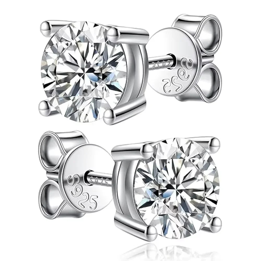 SORI STYLE 2.0ct Moissanite Stud Earrings in 925 Sterling Silver — main product shot