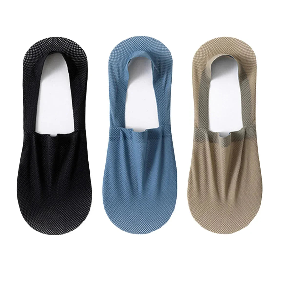 3-Pack Invisible Boat Socks – Breathable Low-Cut Socks