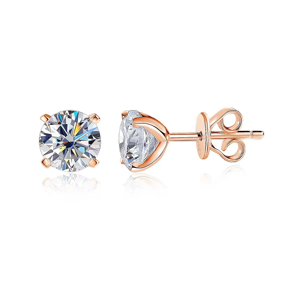 SORI STYLE 925 Sterling Silver Moissanite Stud Earrings for Women — comparison shot