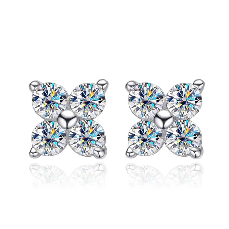 SORI STYLE VVS1 D Round Moissanite Stud Earrings for Women — main product shot