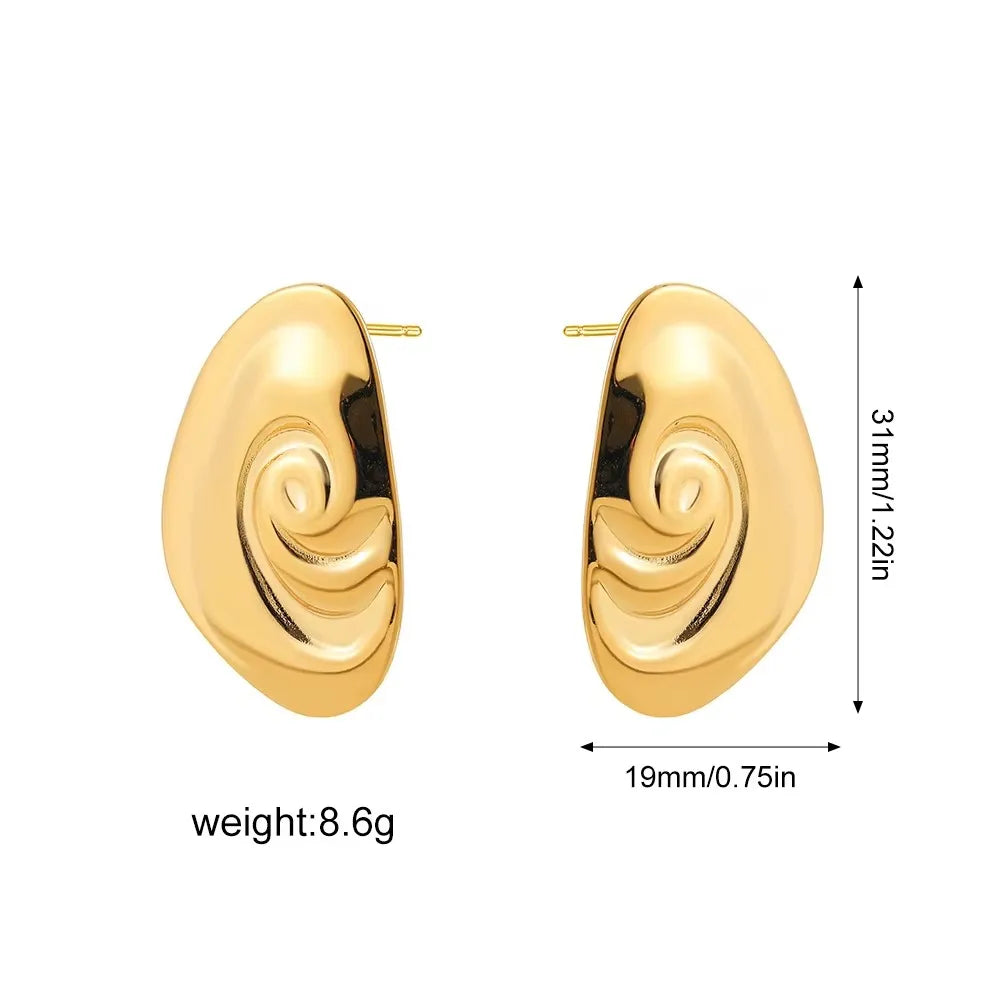 Three-Layer Textured Knot Earrings for Women