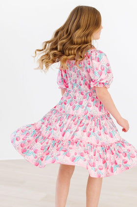 SALE Strawberry Shortcake Smocked Ruffle Dress