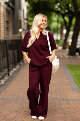 Butter Soft Pants, Maroon