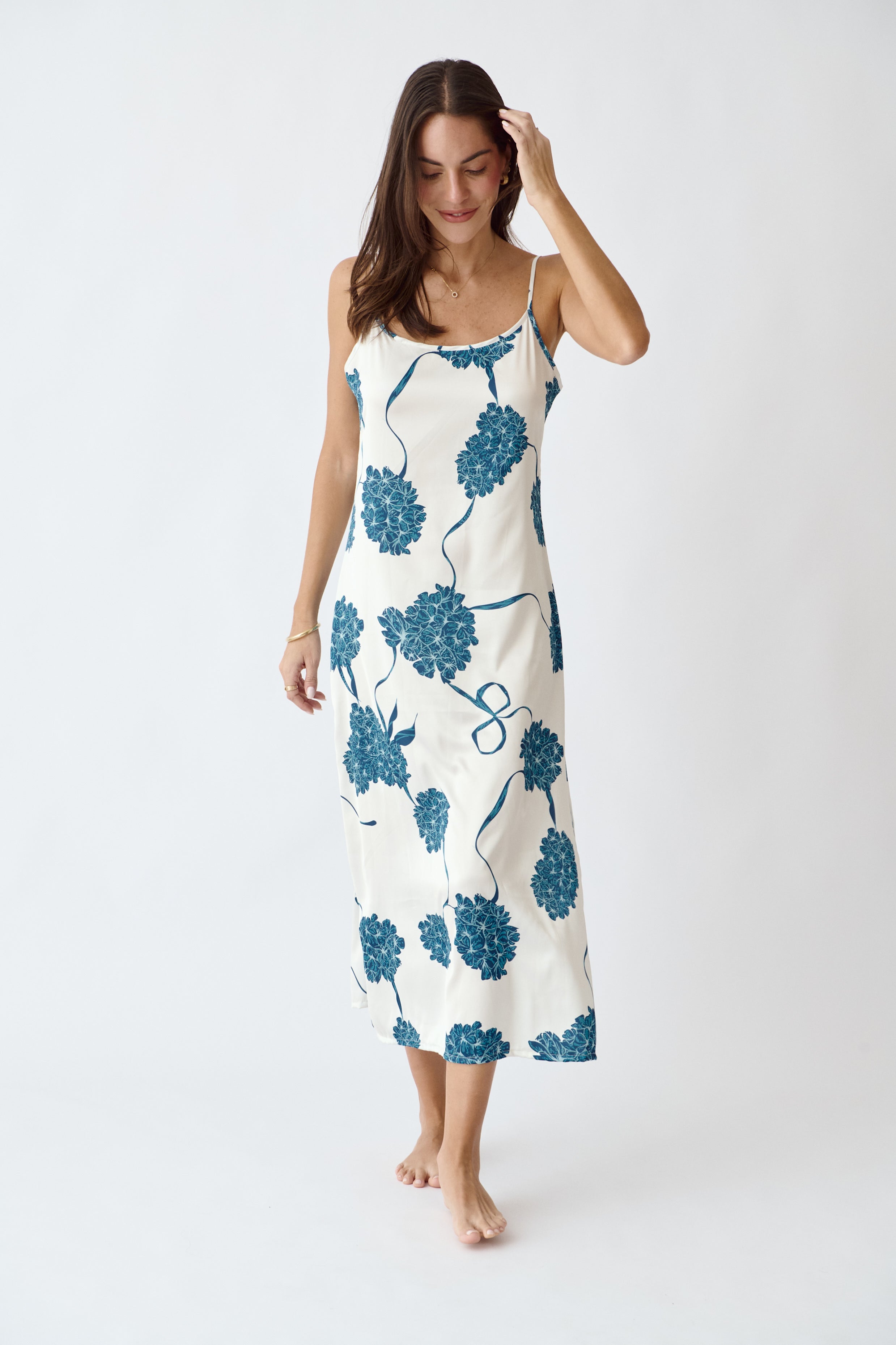 Simoné Sleepwear USA Washable Silk Kimono & Dress Set - Blossom — packaging