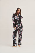 Simoné Sleepwear USA Washable Silk Pajama Set - Grace Kelly — detail close-up