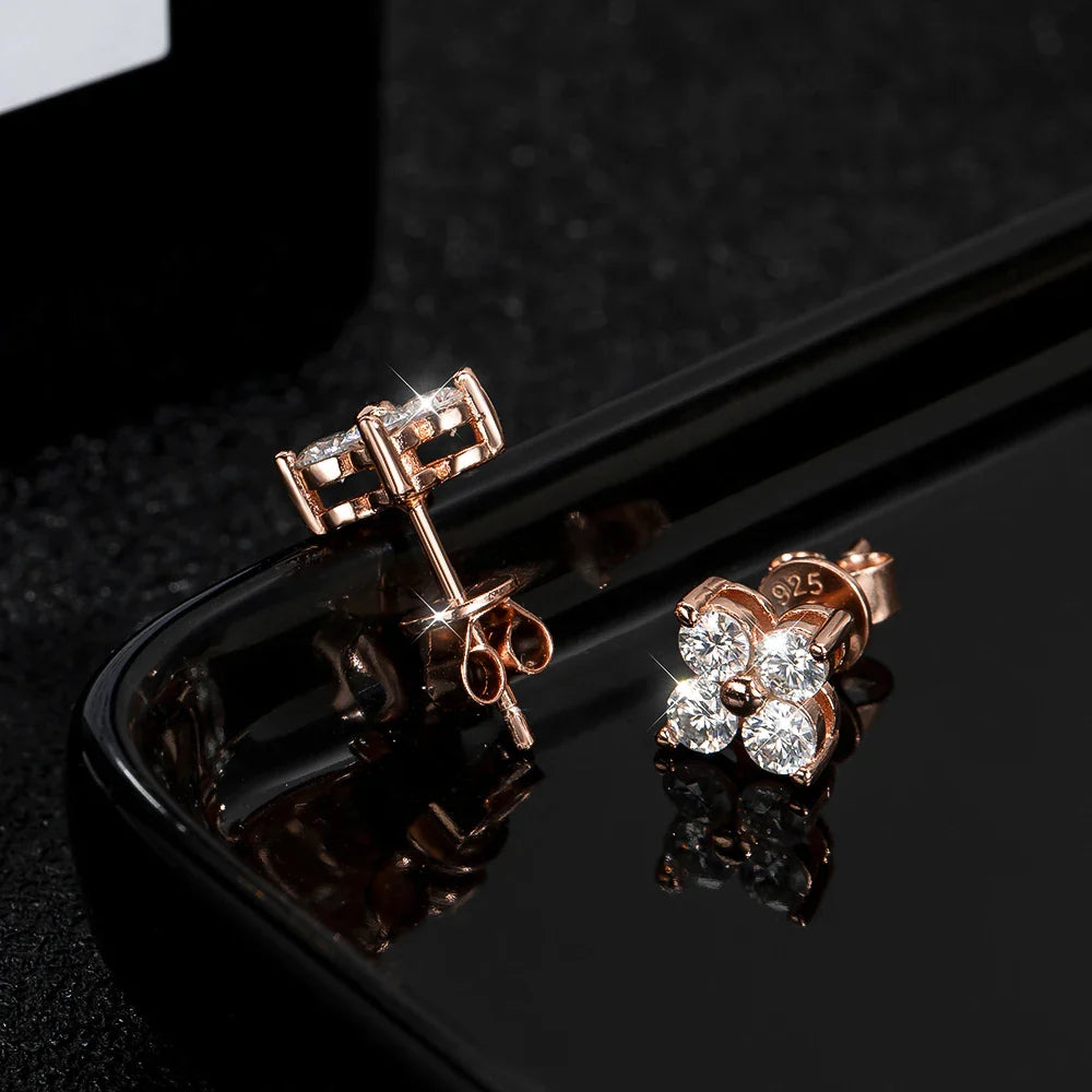 SORI STYLE VVS1 D Round Moissanite Stud Earrings for Women — lifestyle context